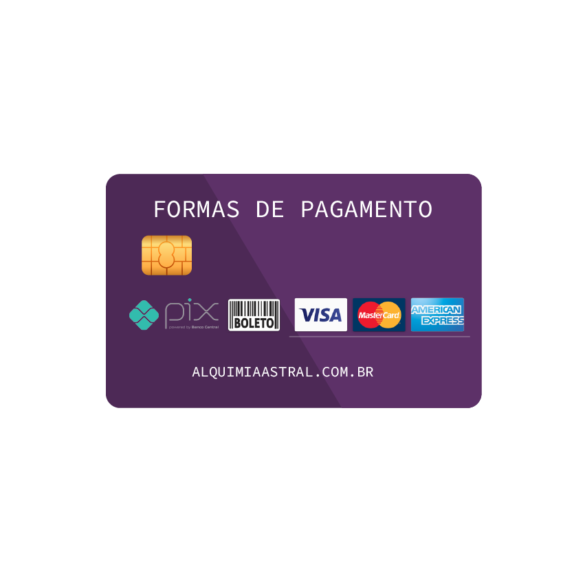 Formas de pagamento visa pix boleto alquimia astral cartão